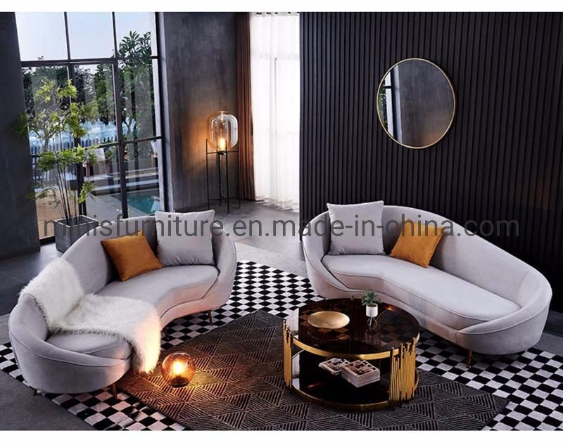 (MN-SF93) Modern Fashionable Curved White Living Room Sofa