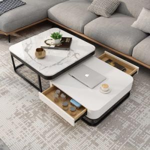 Modern Square Modern Luxury Marble Coffee Tables