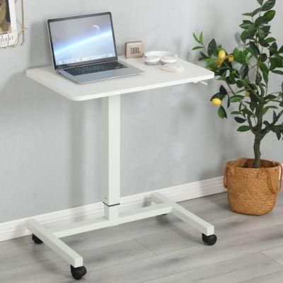 Modern Computer Desk Adjustable Wooden Top Metal Frame Laptop Movable Laptop Table Computer Desk