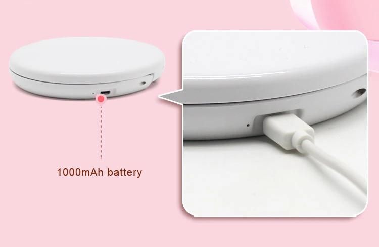 High Definition Foldable Pocket Mirror Rechargeable 1000mAh Battery Inbuilt Small Mirror
