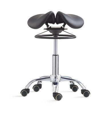 Ergonomic Split Two Seat Swing Saddle Stool