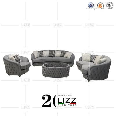 Unique Design Classic UK Style Chesterfield Commercial Hotel Home Velvet Fabric Sofa Long Couch