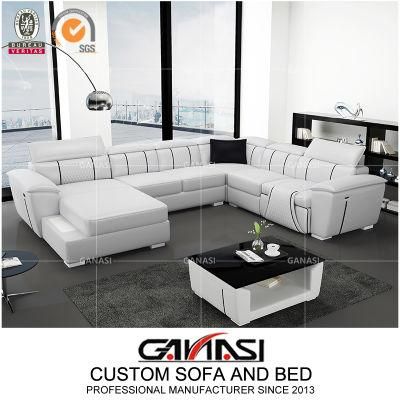 Simple Modern Design Italian Leather Furniture Sofa for Room