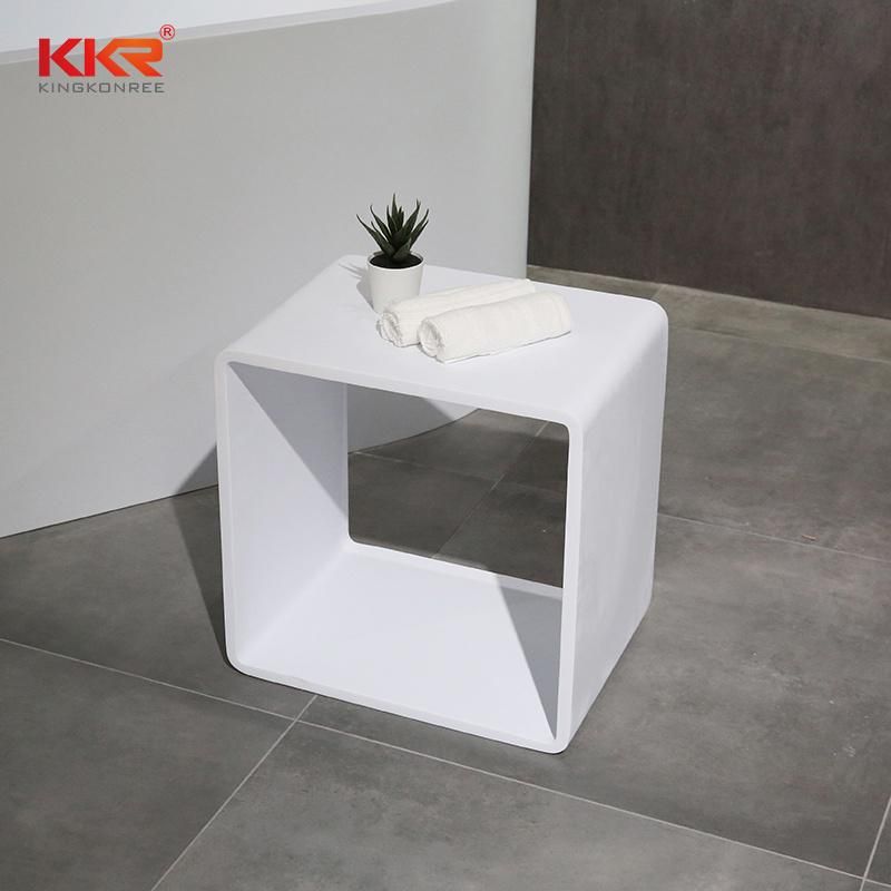 Kkr Solid Surface Stone Customized Small Table for Shower Room