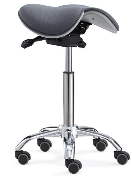 Popular Adjsutable Ergonomic Tilt Two Seat Saddle Stool