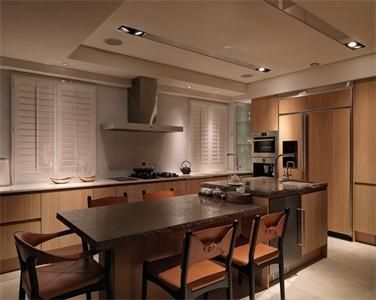 Minimalist Design Large Sized Modular Wood Grain Laminate Kitchen Cabinet