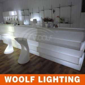 2017 New Design LED Illuminated Straight Bar Counter Furniture