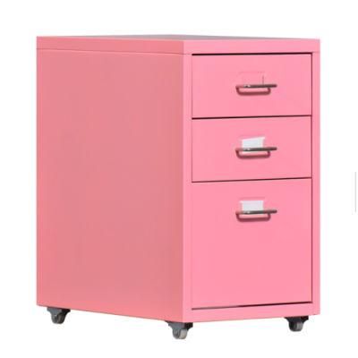 Modern Design Mobile Pedestal Lockers Metal Cabinet with Three Drawers