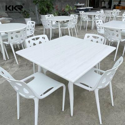Custom Table Top Artificial Stone Solid Surface Marble Pattern Table