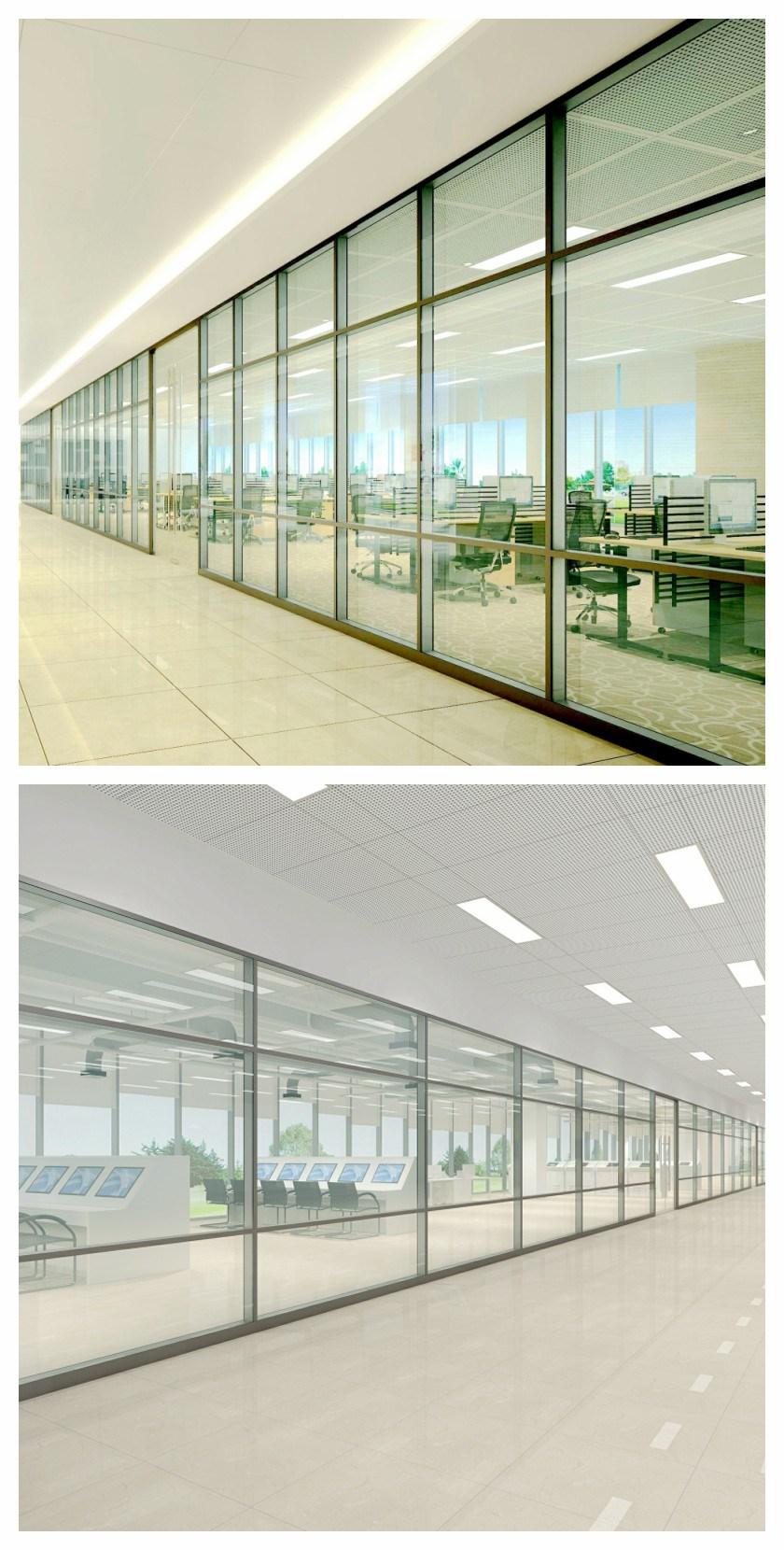Office Interior Design Furniture Room Divider Fire Proof Room Divider Glass Wall Partition