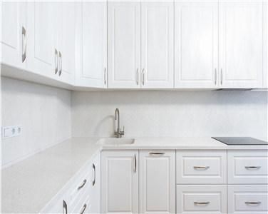 Classic Design High Grade L Shaped Durable Creamy White Lacquer Kitchen Cabinet