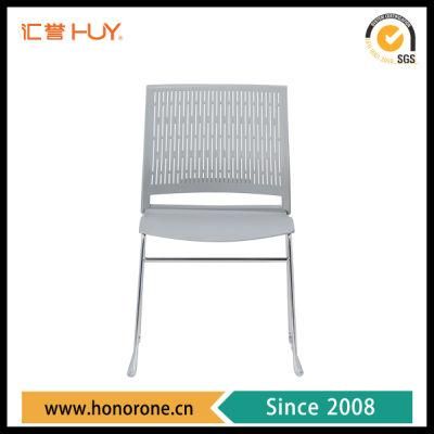 ISO Factory College School Student Stackable Meeting Chair with Chrome Metal Base