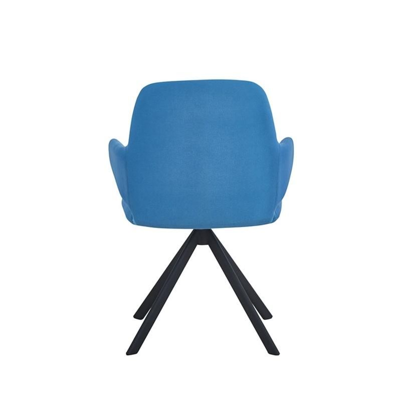 High Quality Contemporary Lounge Swivel Metal Base Modern Leather Living Room Leisure Accent Chair