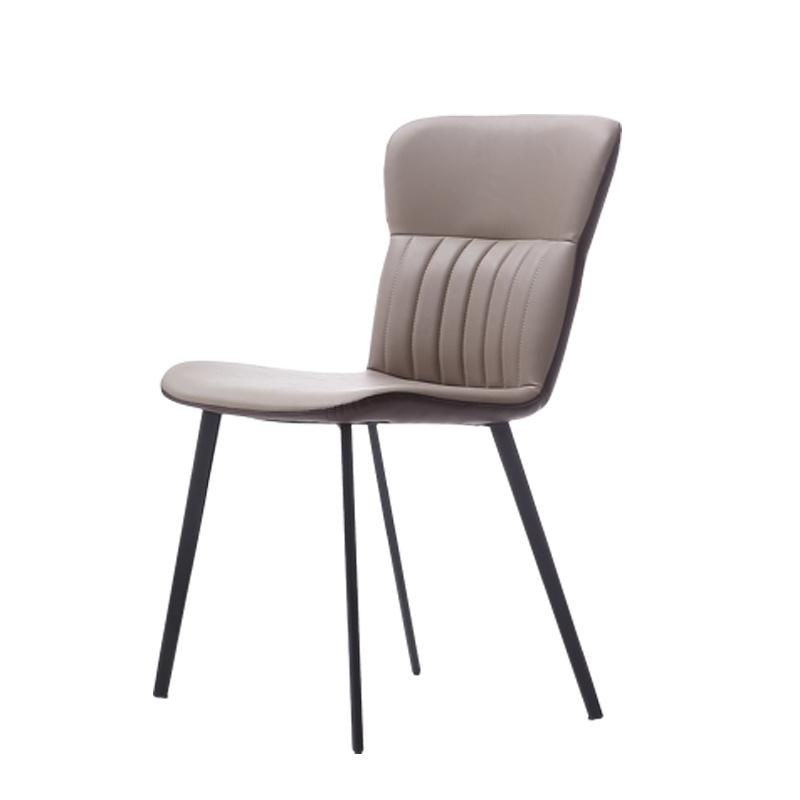 Wholesale Furniture Hotel Cafe Modern Metal Legs Leather Dining Chairs