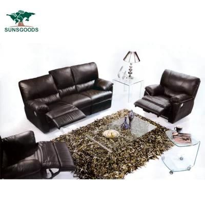 Best Selling Style Dubai Luxury Genuine Leather Modern Recliner Sectional Living Room Sofa Furniture