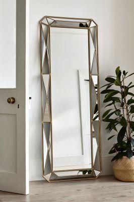 LED Vanity Mirror Modern Design Gold Full Length Mirror