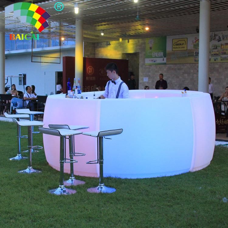 Outdoor Party LED Illuminated Rechargeable Commercial Furniture LED Bar Counter