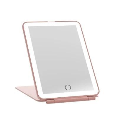 Rechargeable Portable Travel Cosmetic Pad LED Makeup Mirror