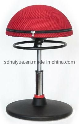 Adjustable Height, Active Sitting Wobble Stool Black Red