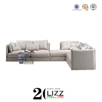 Modern European Leather Sofa for Living Room