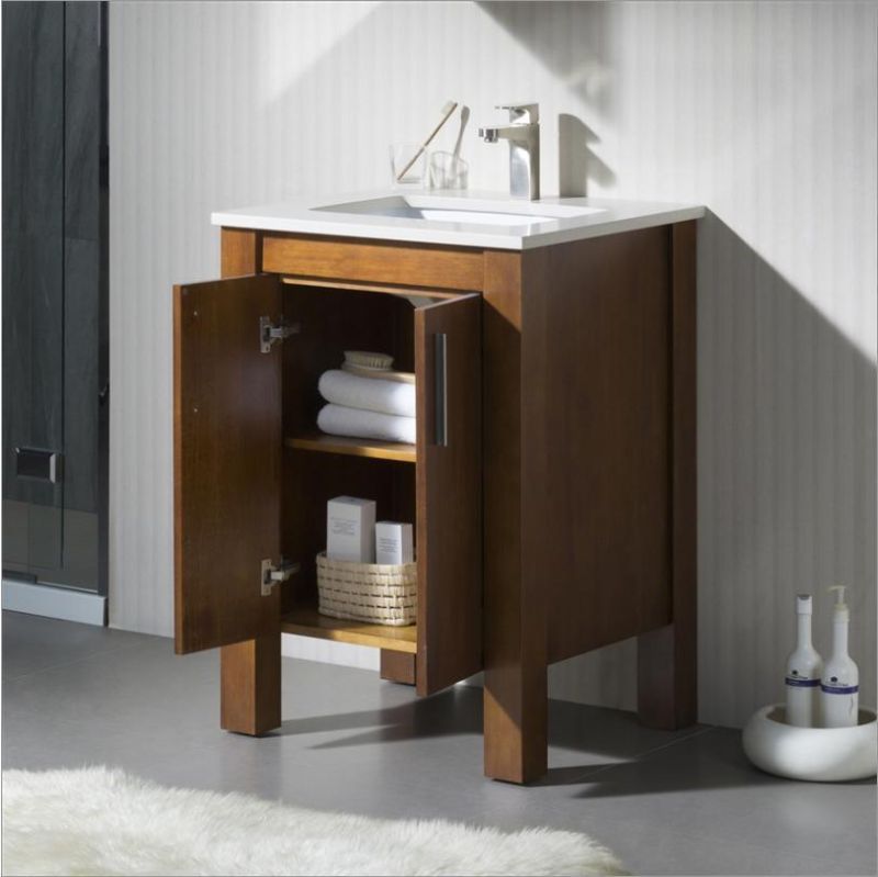 Modern Bathroom Cabinet with Ceramics Top