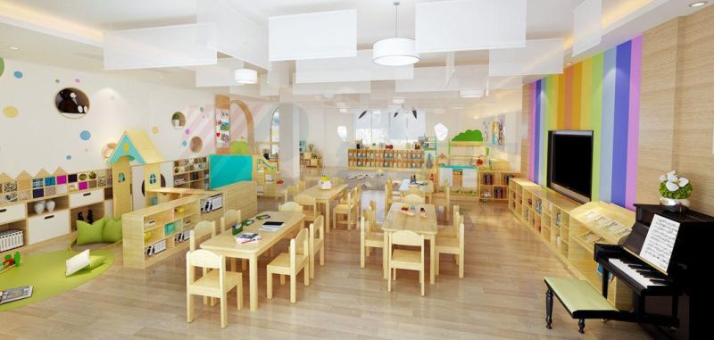 Kindergarten Study Wood Table, Playroom Game Table, Child Table Furniture, Kid Square Table, Living Room Kid Table
