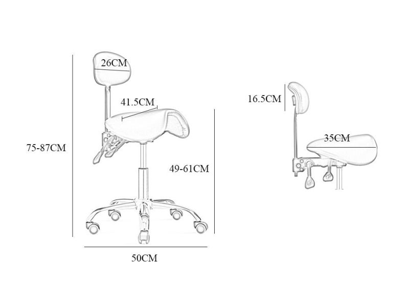 Haiyue Hot Sell New Design Saddle Seat Stool Office Chair