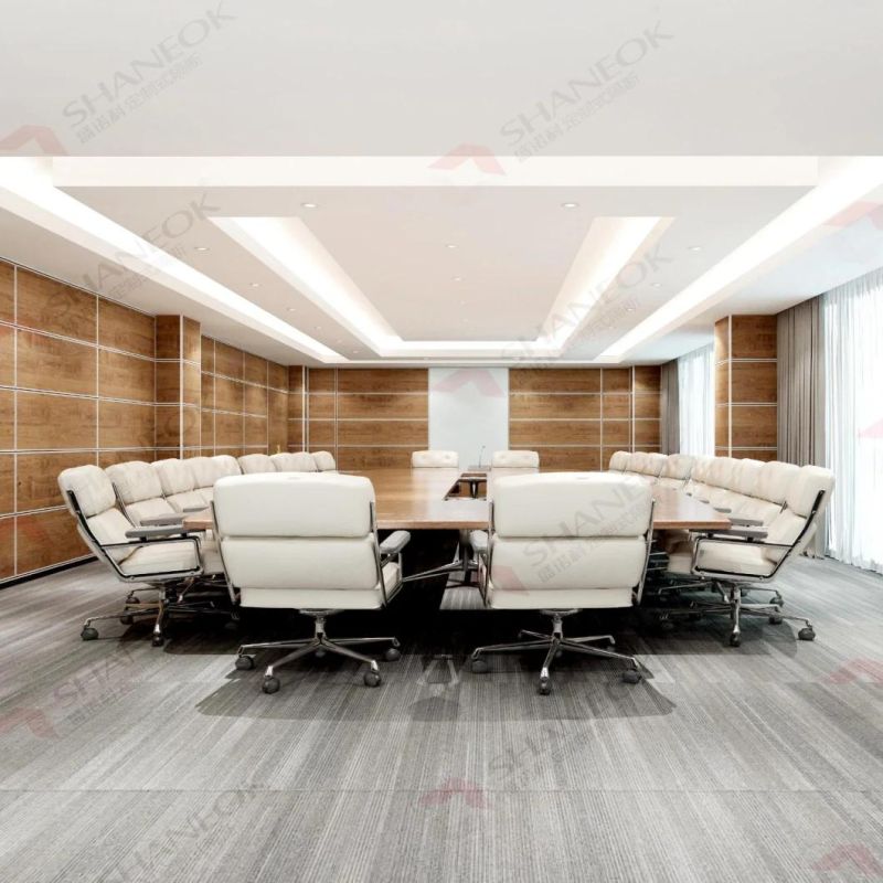 Shaneok Elegant Wood Texture Office Partition