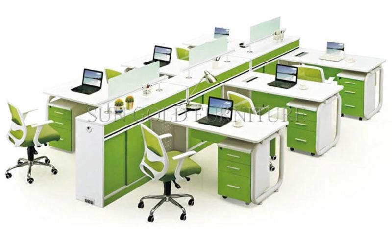 (SZ-WSL311) Good Design Wooden Office Staff Workstation 4 Seats Office Partition