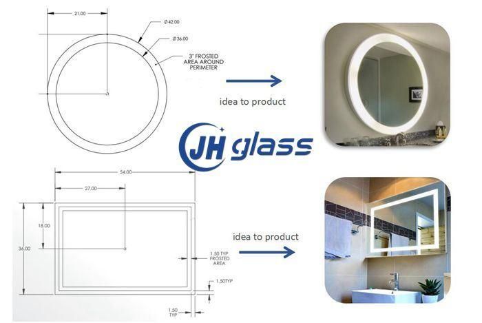 Vertical LED Backlit Bathroom Mirror, Wall Mounted Lighted Vanity Mirrors, Smart Bathroom Mirror with Defogger Bluetooth Dimmer