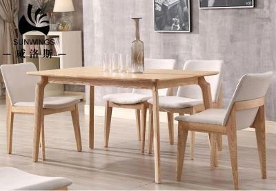 Fashion Wooden Home Furniture Nordic Dining Table MDF with Veneer Top