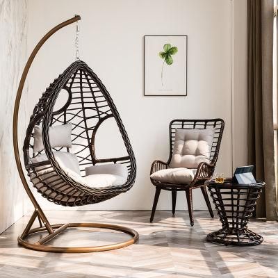 Modern Outdoor Hanging Basket Rattan Wicker Swing Chair Garden Egg Swinging Chairs