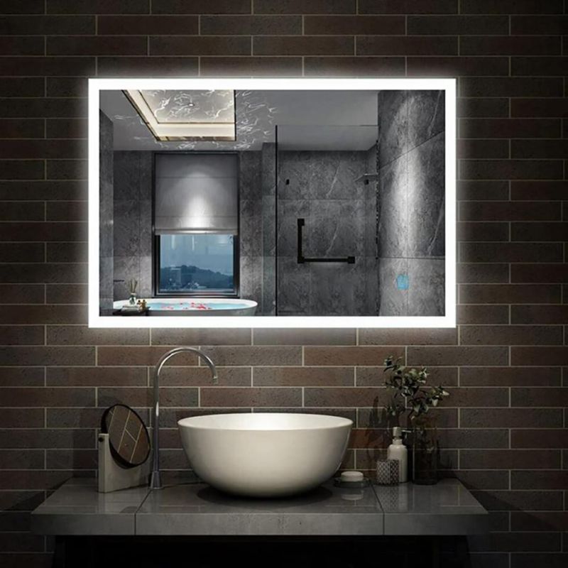 Amazon Hot Sale Smart Lighted Mirror Anti-Fog LED Bathroom Mirror