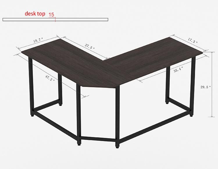 L Shape Home Small Space Home Office Desk Modern