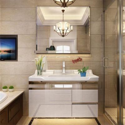 Bathroom Vanities Cabinet Basin Solid Wood Modern Waterproof with Double Sink Bathroom Vanity Cabinet
