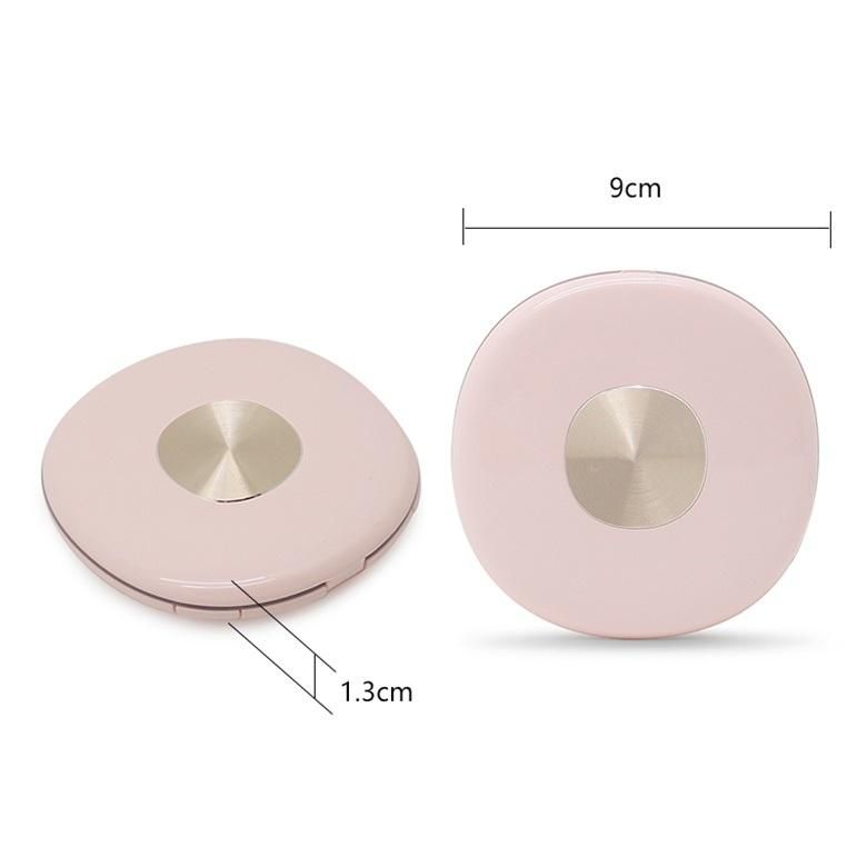 Round Pocket Double Sides Ring Lights LED Mini Compact Mirror