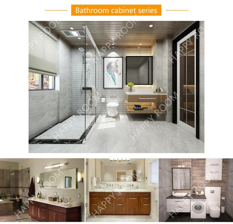 2021 Happyroom High Quality Wood Grain Sink Aluminum/Aluminium Cabinet Furniture