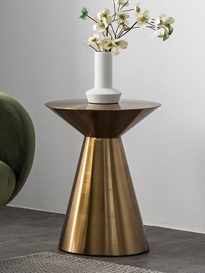 Modern Metal Furniture Round Titanium Stainless Steel Coffee Table