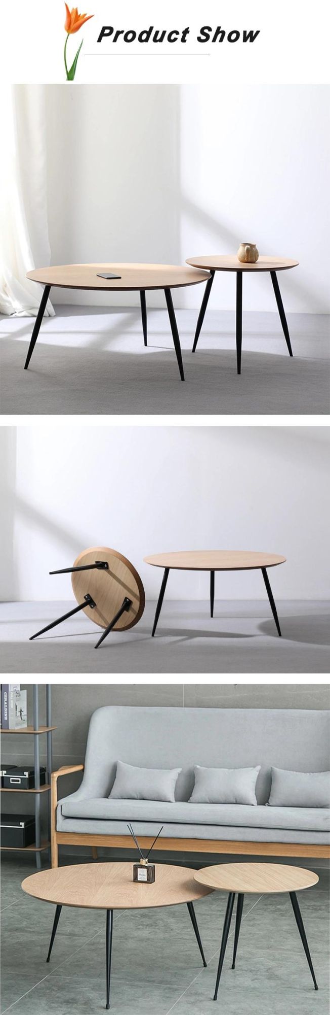 Modern Home Indoor Furniture Small House Table for Living Room Modern Round Cafe Table