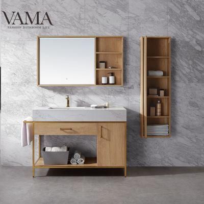 Vama 1200mm Golden Stainless Steel Bathroom Vanity Cabinet Furniture 769052g