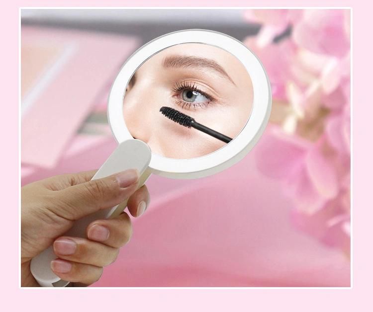 Personal Care Wholesales Mini Makeup Hand Held Cosmetic LED Pocket Mirror