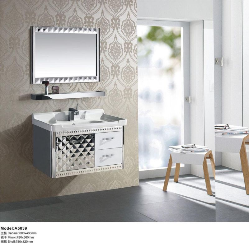 Hot Selling Customized Wholesale Stainless Steel Bathroom Vanity Cabinet Furniture