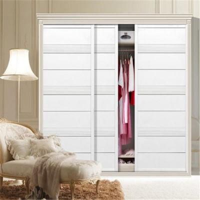 Simple Ivory White MDF Cabinet Door Bedroom Wooden Wardrobe Design