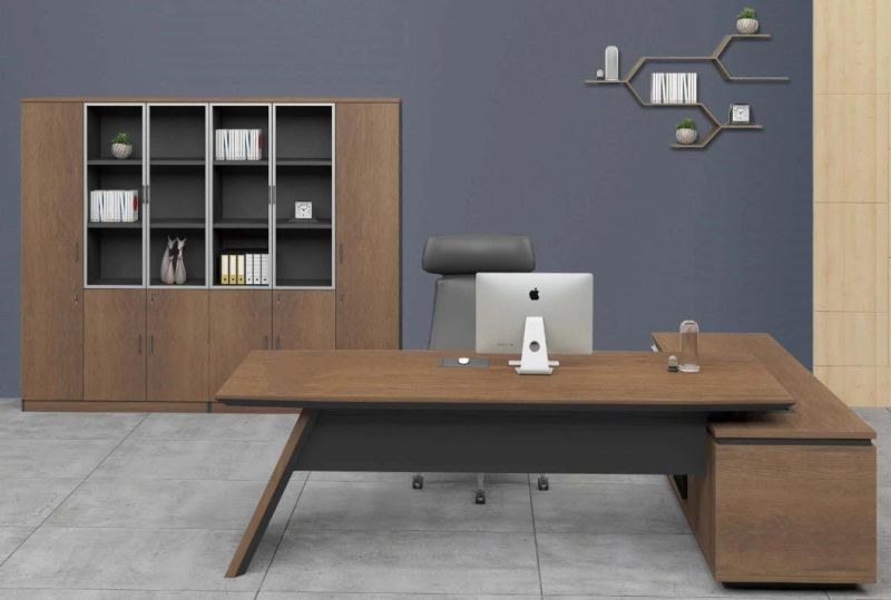 Melamine Panel Executive Used Modern Office Table with Steel Leg