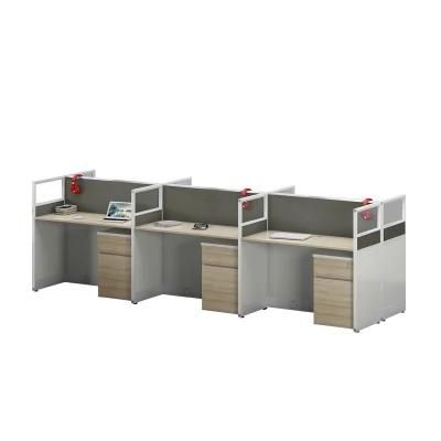 Cheap 4 Seats Open Modern White Office Workstation Partition