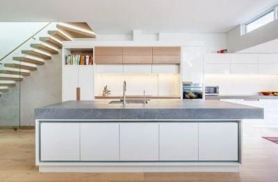 Innovative Kitchen Solution Cheap Handleless Plywood with Light High Glossy Oak Wall Cabinet Modern Wooden Kitchen Cabinets