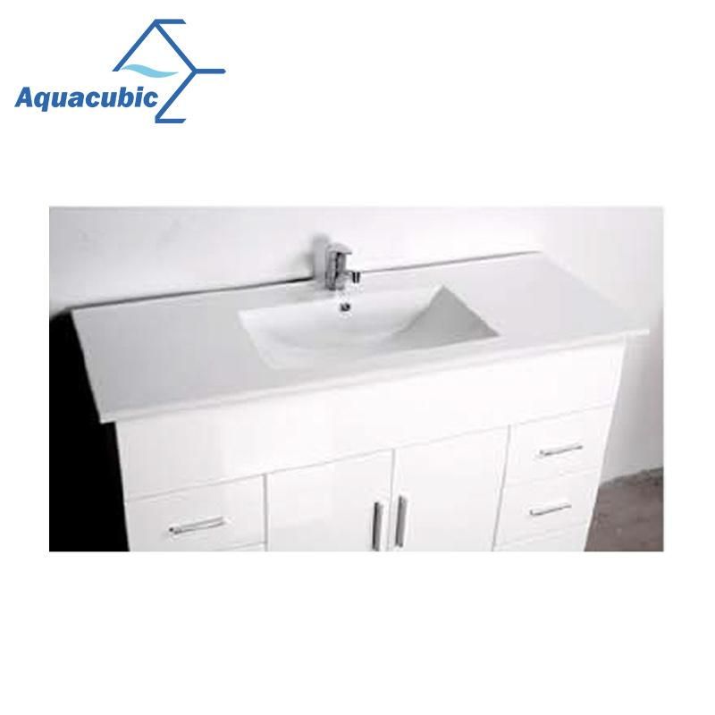 Aquacubic Australian Popular Customize High Glossy White Bathroom Vanity