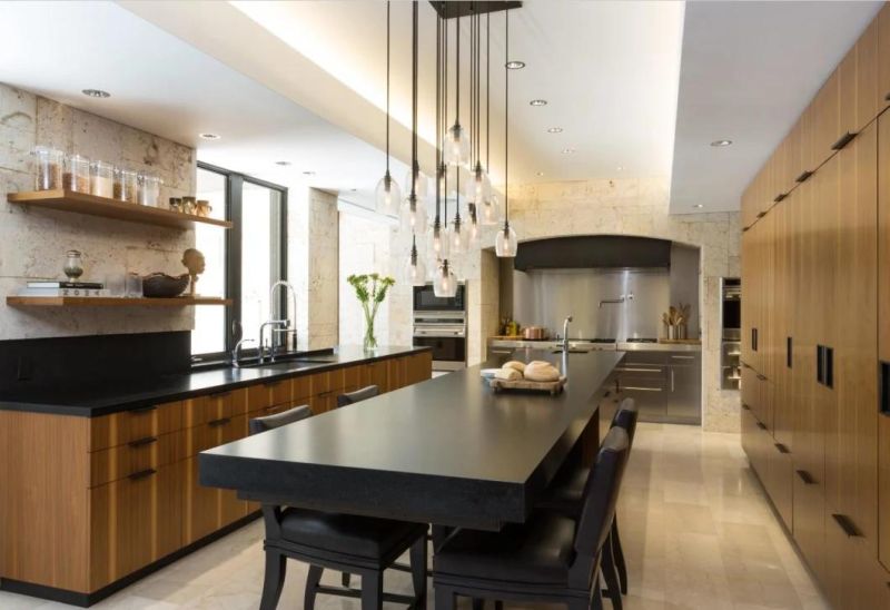 New Modern PVC Membrane Kitchen Furniture Support Customization Kitchen Cabinets