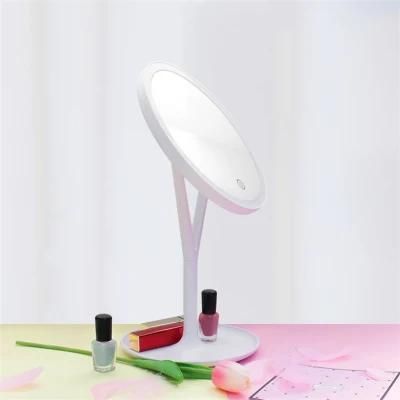 High Definition Desktop Dimmable Brightness LED Makeup Mirror 5X Magnifying Mirror