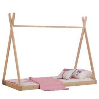 2020 Popular Modern Children Bedroom Furniture Natural Toddler House Bed Montessori Floor Bed Wooden Teepee Bed